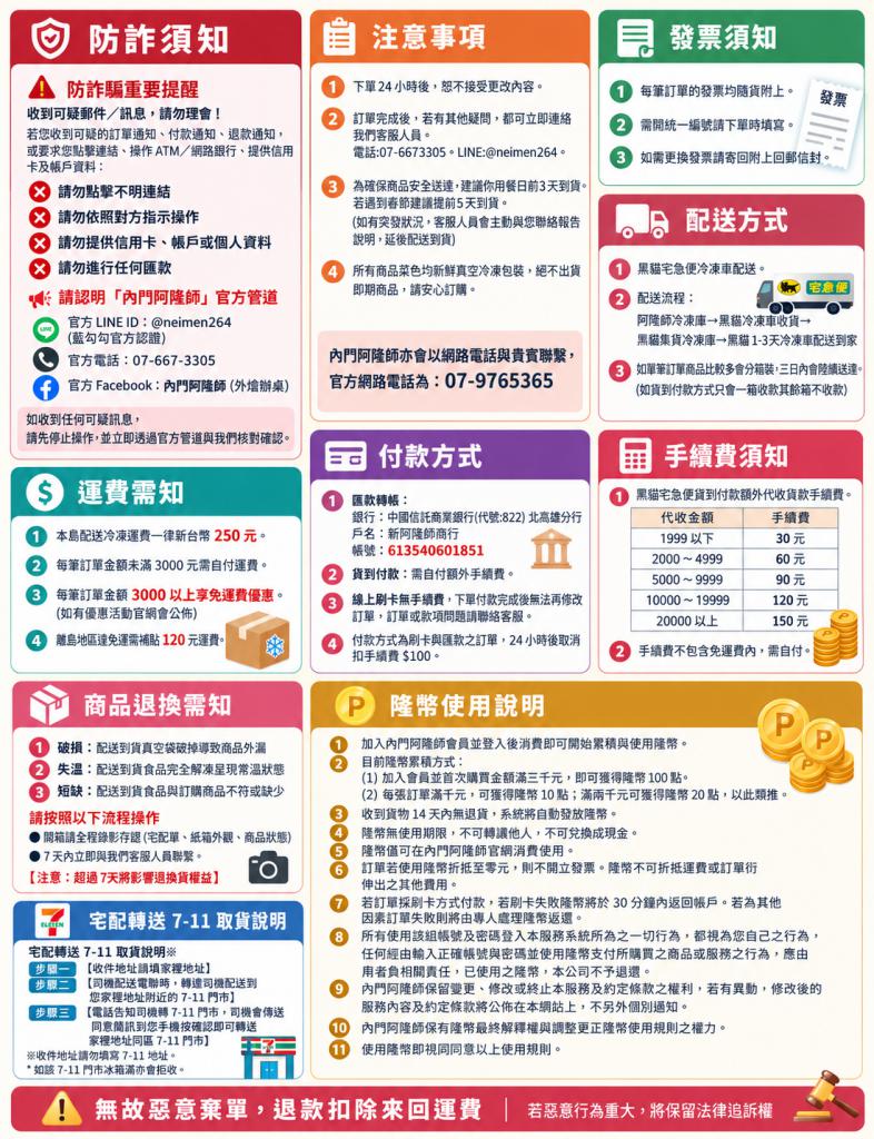 購物須知
